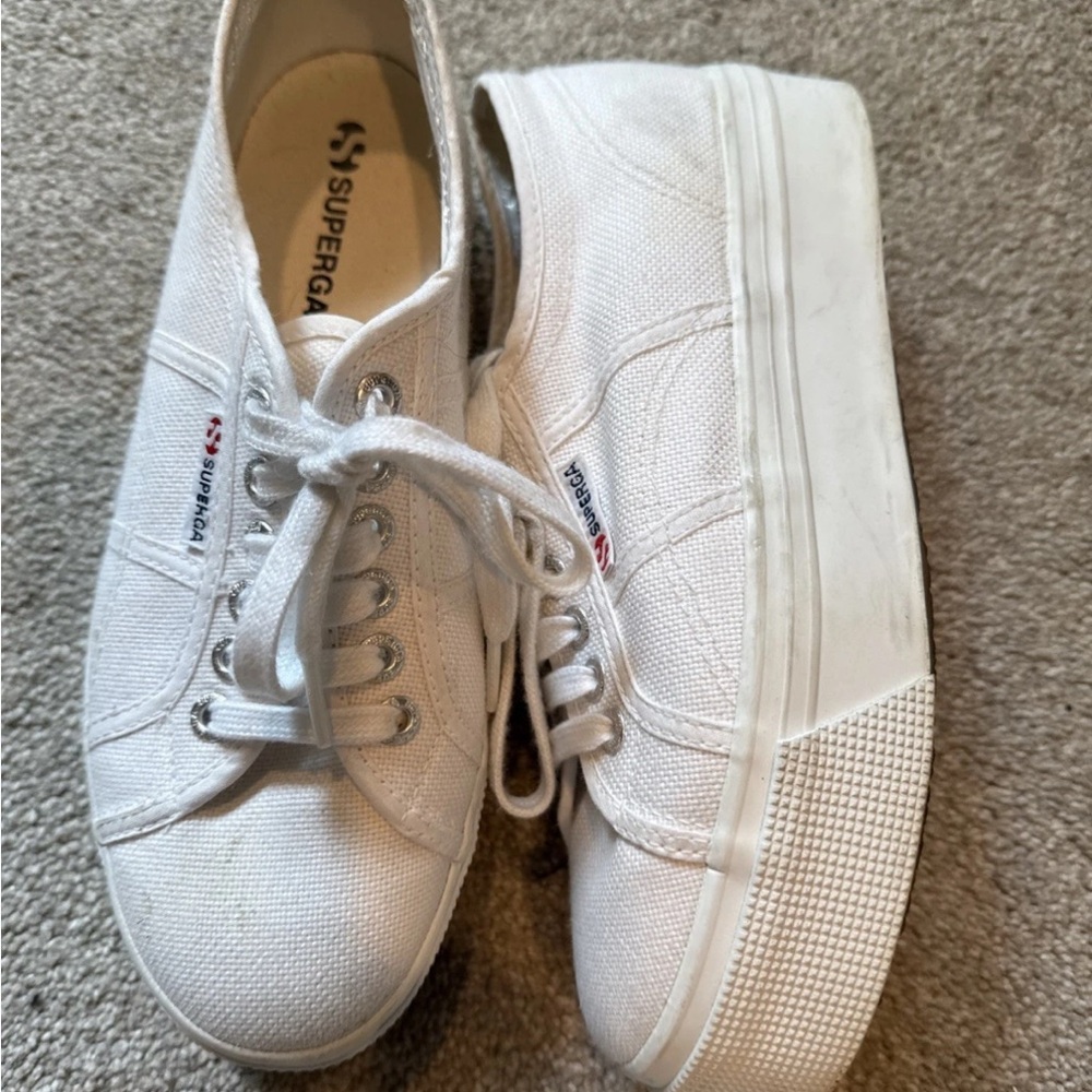 Superga Classic White Canvas Sneakers